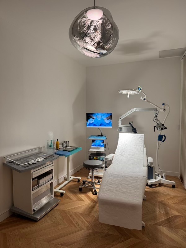 Salle de soins microscope
